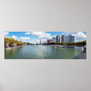 Panoramasicht auf die Seine - Paris, Frankreich Poster