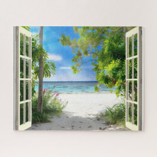 Panoramasicht auf die tropische Insel Puzzle