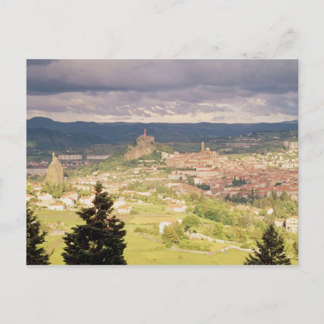 Panoramasicht auf Le-Puy-en-Velay Postkarte (Vorderseite)
