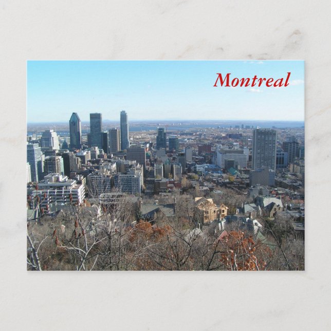 Panoramasicht auf Montreal Postkarte (Vorderseite)