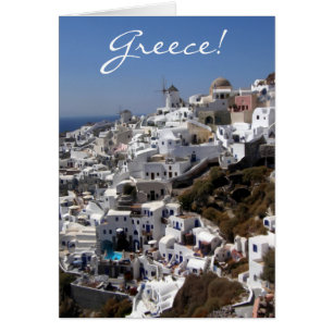 Panoramasicht auf Oia, Griechenland