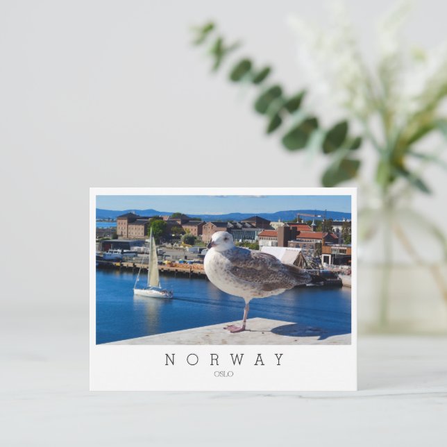 Panoramasicht auf Oslo, Norwegen Postkarte (Stehend Vorderseite)