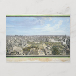 Panoramasicht auf Paris Richtung Norden, 1786 Postkarte