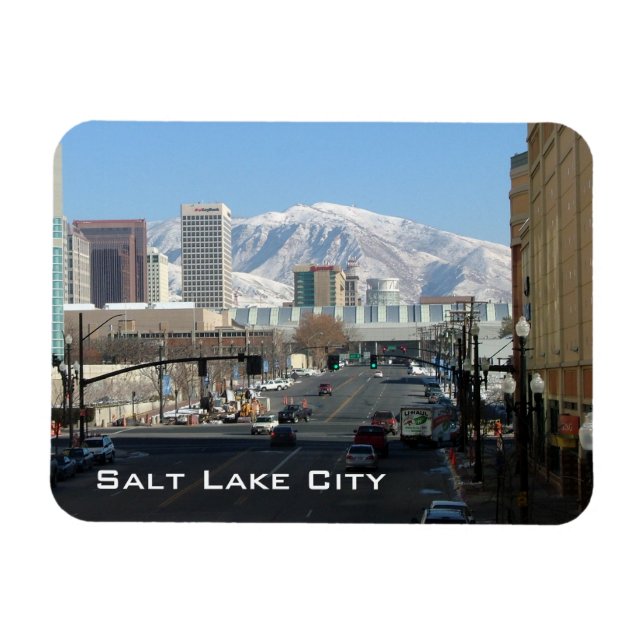 Panoramasicht auf Salt Lake City Magnet (Horizontal)