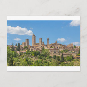 Panoramasicht auf San Gimignano Toskana Italien Postkarte