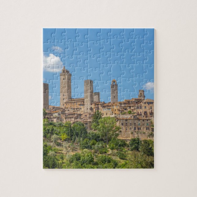 Panoramasicht auf San Gimignano Toskana Italien Puzzle (Vertikal)