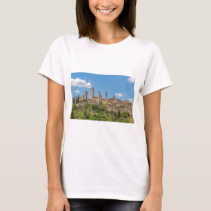 Panoramasicht auf San Gimignano Toskana Italien T-Shirt