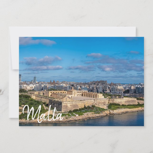 Panoramasicht auf Sliema in Malta (Vorderseite)