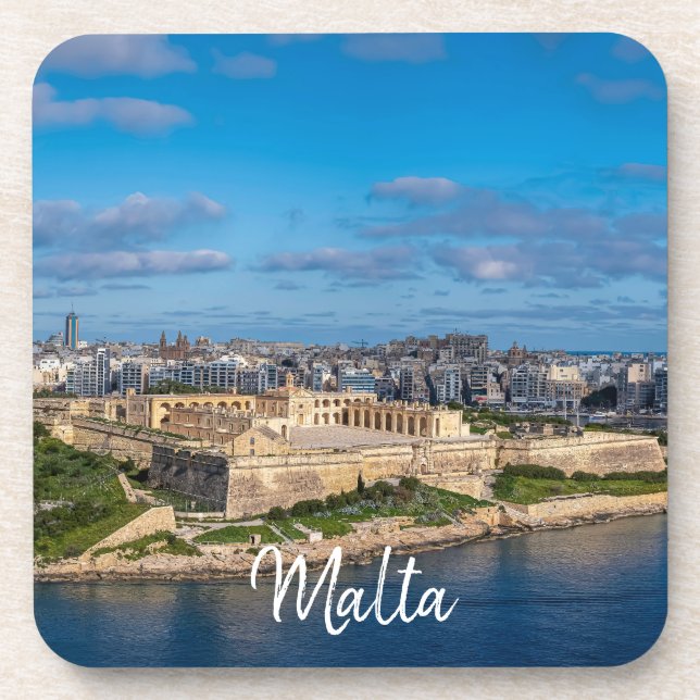 Panoramasicht auf Sliema in Malta Getränkeuntersetzer (Vorderseite)