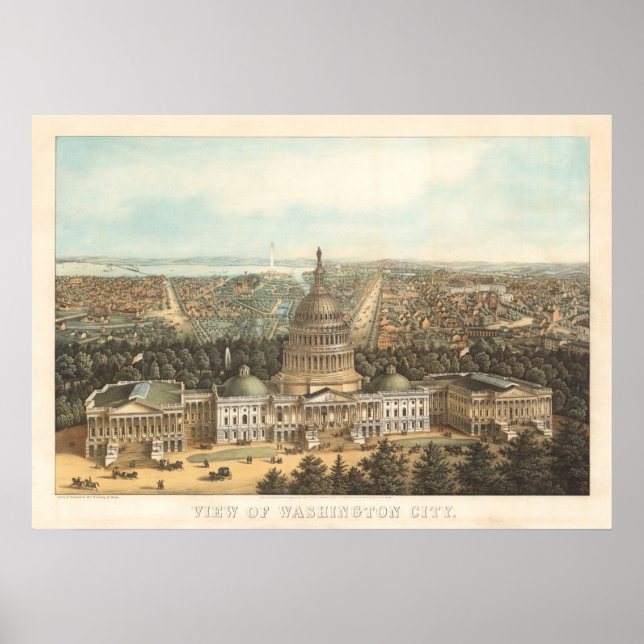 Panoramasicht auf Washington DC Poster (Vorne)