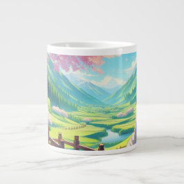 'Panoramatal-Landschaft' Künstlerischer Jumbo-Bech Jumbo-Tasse