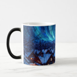 Panoramic Stained Glass Winter Village Verwandlungstasse