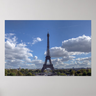 Panoramic view of Eiffel tower - Paris Poster