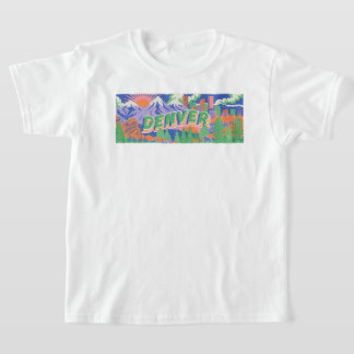 Panoramische amerikanische Retro-Outdoor T-Shirt