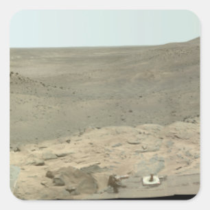 Panoramische Ansicht von Mars 2 Quadratischer Aufkleber