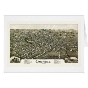 Panoramische Karte Cambridges, OH- - 1897