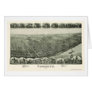 Panoramische Karte Torontos, OH- - 1889