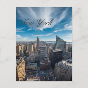 Panoramische New York City Reise Feiertagspostkarte