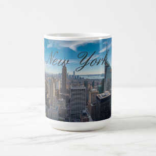 Panoramische New York City Reise Kaffeetasse