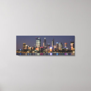 Panoramische Perth-Stadtskyline-Leinwand Leinwanddruck