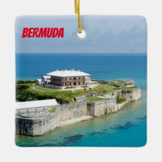 Panoramische Weihnachtsverzierung Bermudas Keramikornament