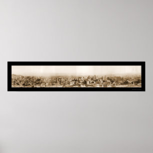 Panoramisches San Francisco Foto 1910 Poster