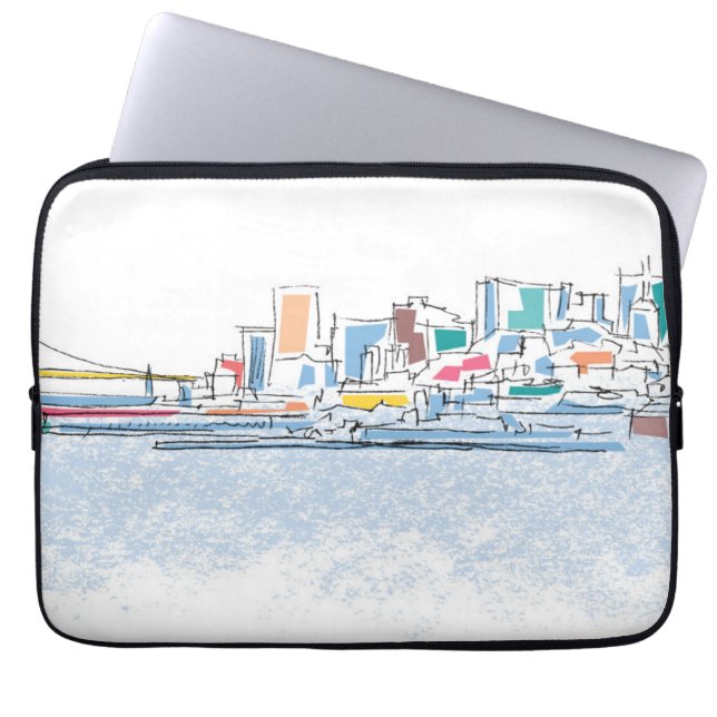 Panoramisches San Franciso, CA Laptopschutzhülle (Vorderseite)