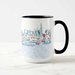 Panoramisches San Franciso, CA Tasse