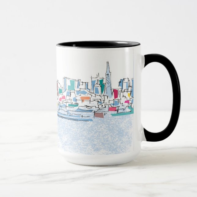 Panoramisches San Franciso, CA Tasse (Rechts)
