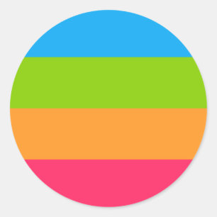 Panoromantische Stolperflagge Runder Aufkleber