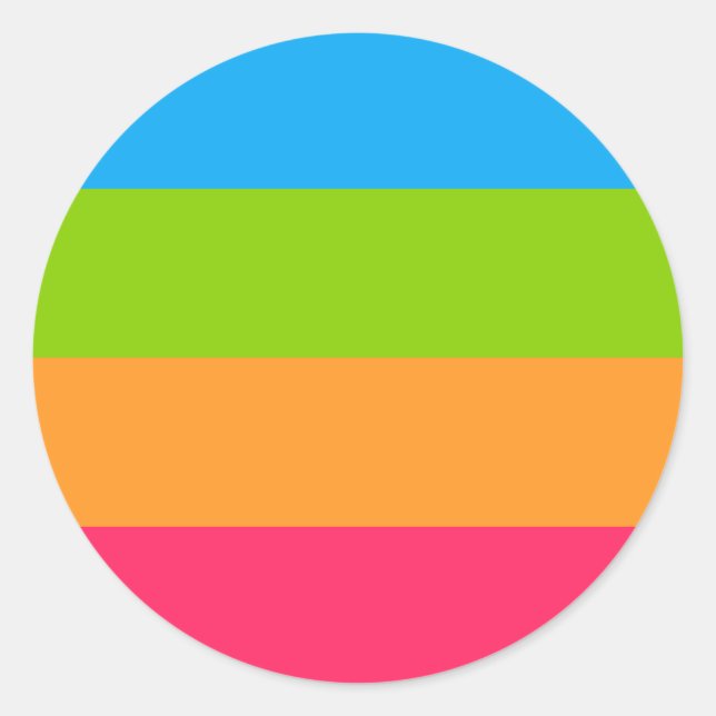 Panoromantische Stolperflagge Runder Aufkleber (Vorderseite)