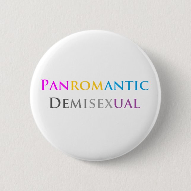 Panromantic Demisexual Button (Vorderseite)