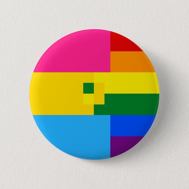 Panromantic Homosexuell-Button Button (Vorderseite)