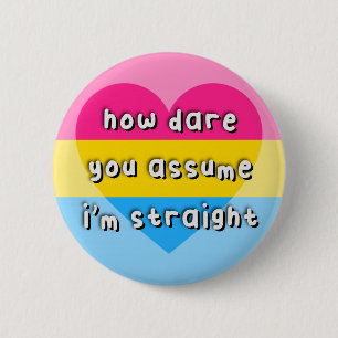 Panromantic Pride - “How Dare You Assume” - LGBT Button