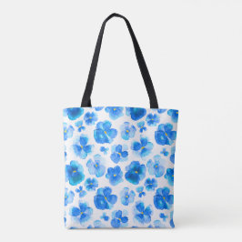 Pansa Blue Blume Aquarelltasche