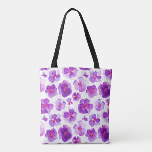 Pansa lila florale Blume Aquarelltasche