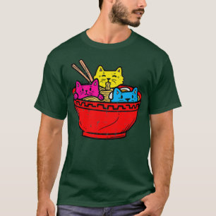 Panseual Cat Ramen Kawaii Japan Food Pans Men T-Shirt