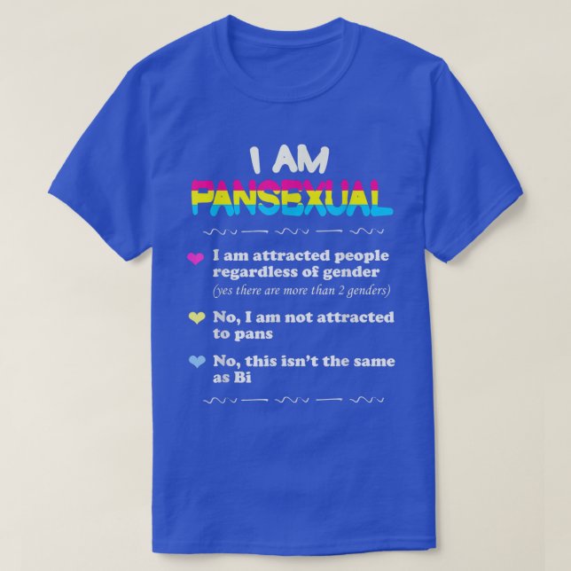 Panseual    DefinitionFunny Gay Pride LGBT  T-Shirt (Design vorne)