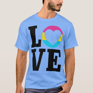 Panseual Flag Herz LIEBE LGBTQ Que Pan Pride Mon T-Shirt