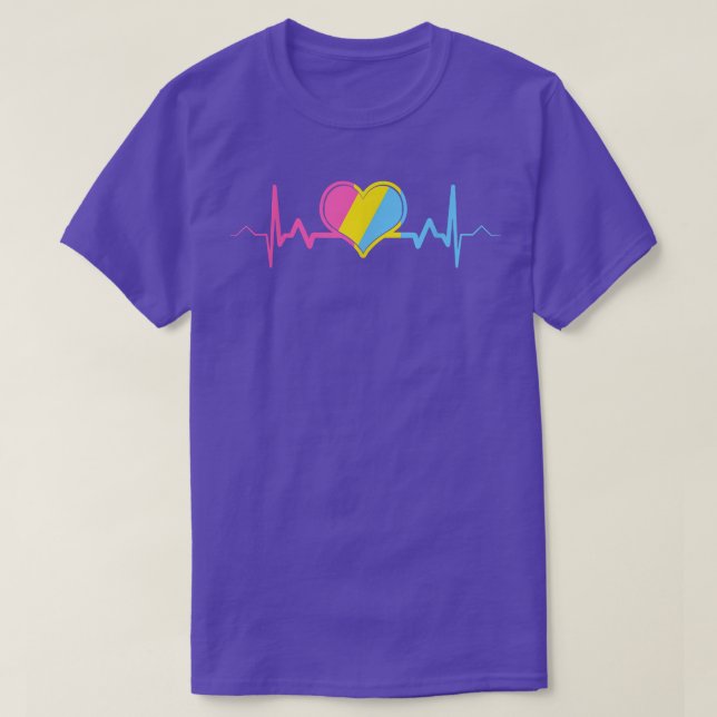 Panseual Pride Heart LGBT Monat 2022 Pan Flag Hear T-Shirt (Design vorne)
