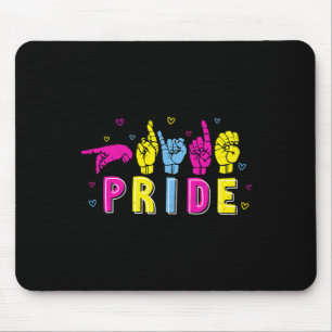 Pansexual ASL Pride Pan Rainbow Sign Language Deaf Mousepad