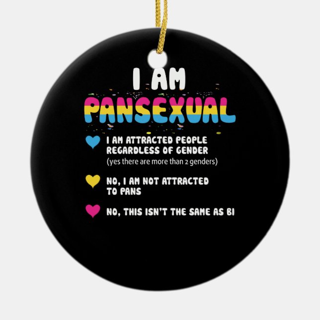 Pansexual Definition - Funny Gay Pride LGBT Keramik Ornament (Vorne)