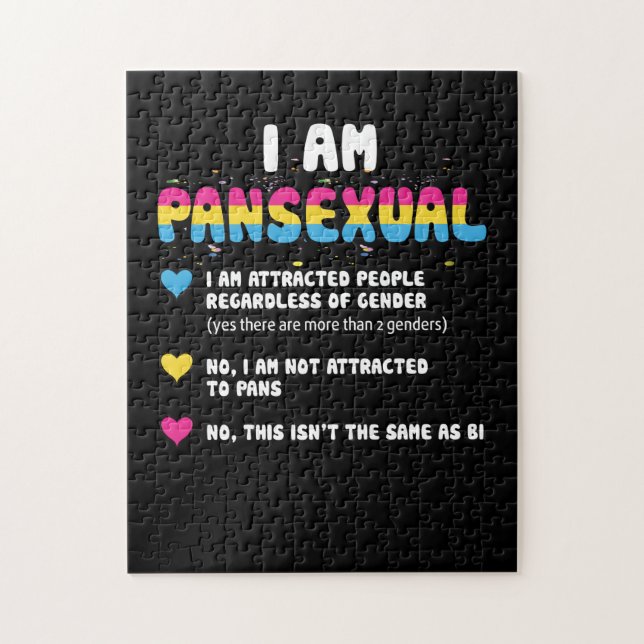 Pansexual Definition - Funny Gay Pride LGBT Puzzle (Vertikal)