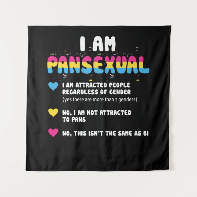 Pansexual Definition - Funny Gay Pride LGBT Wandteppich (Vorderseite)