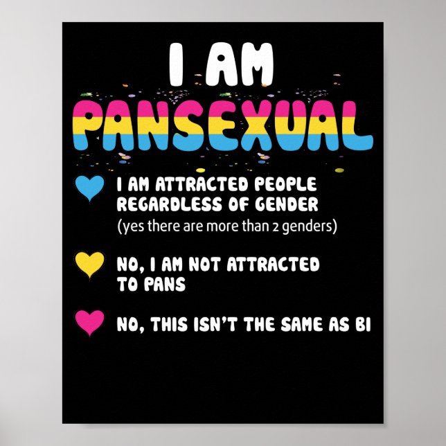 Pansexual Definition Gay Pride LGBT Poster (Vorne)