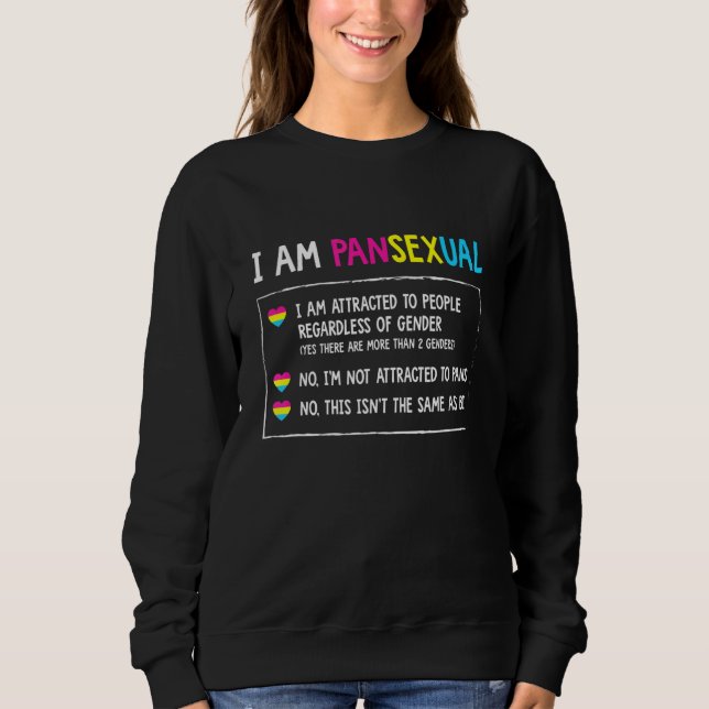 Pansexual Definition - Lgbtq Que Pan Omnisexual Sweatshirt (Vorderseite)
