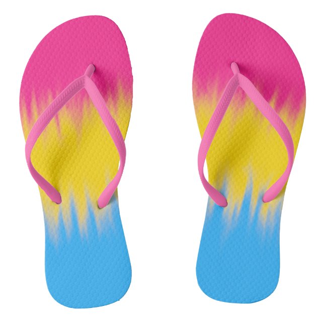 Pansexual Flag Flip Flops (Fußbett)