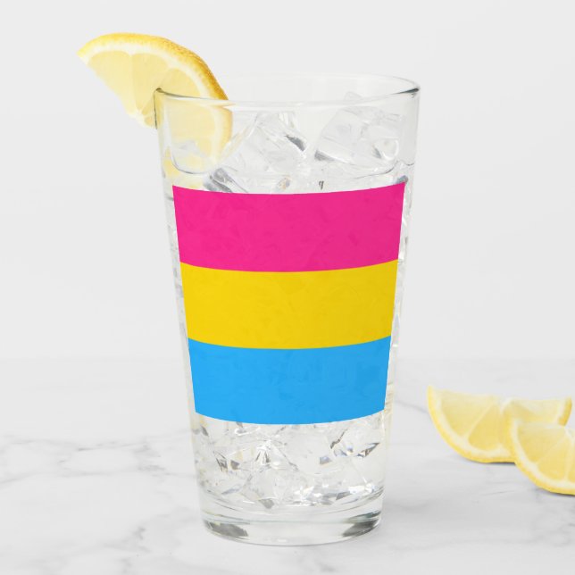 Pansexual Flag Glas (Vorderseite Ice)