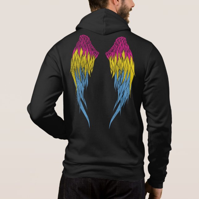 Pansexual Flag - Halo - Flüge Hoodie (Rückseite)