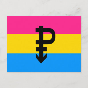 PANSEXUAL FLAG ORIGINAL -.pnng Postkarte